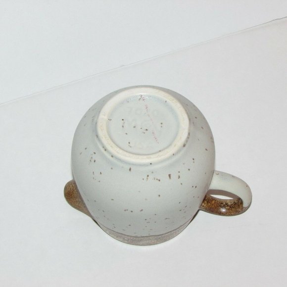 McCoy Pottery Vintage Creamer Graystone Tan Brown Speckled Cottagecore - Picture 9 of 12